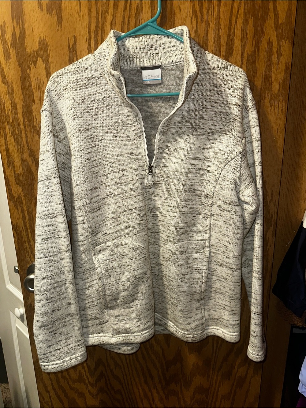 Columbia Women's Heathered Half-Zip Pullover Sweater - Light Gray